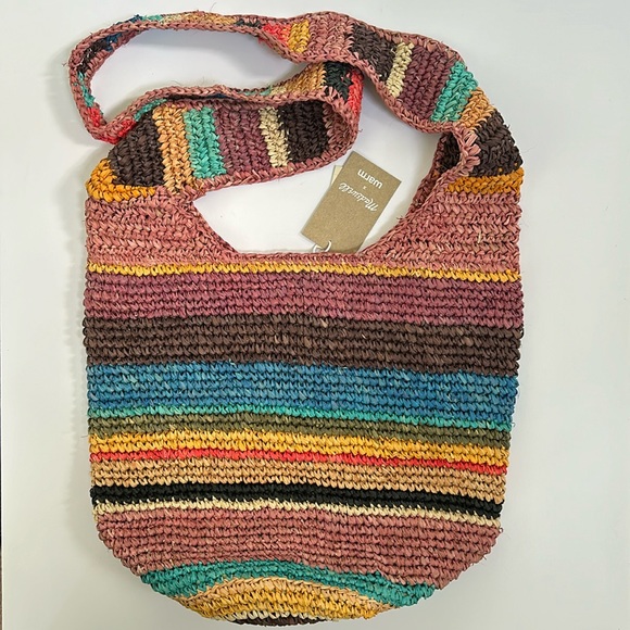Madewell Handbags - Madewell Multi Colored Straw Crossbody Bag